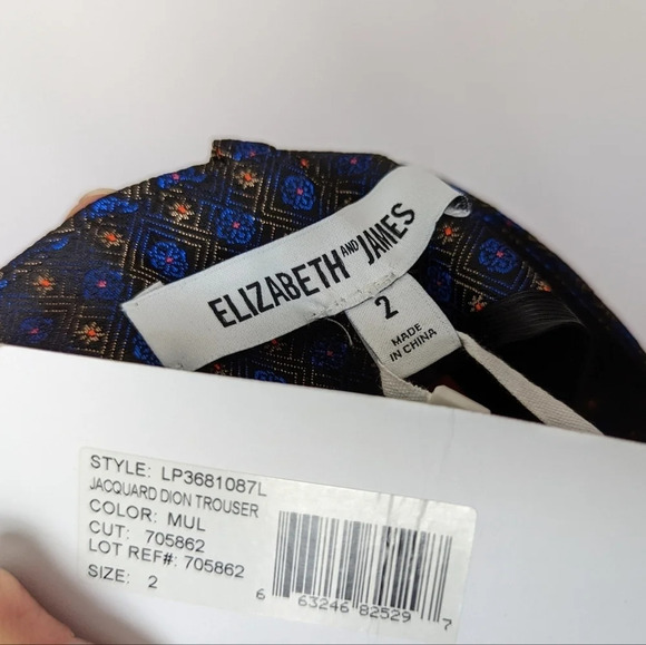 NWT ELIZABETH AND JAMES 2 Printed Jacquard Dion Slim Cropped Pants Trousers $430 - Picture 4 of 14